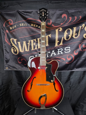 Guild Newark St. Collection A-150 Savoy 2013 - 2021 - Antique Burst *Structural Repair*