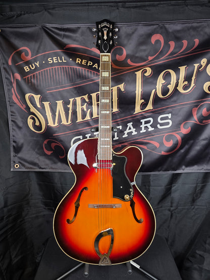 Guild Newark St. Collection A-150 Savoy 2013 - 2021 - Antique Burst *Structural Repair*