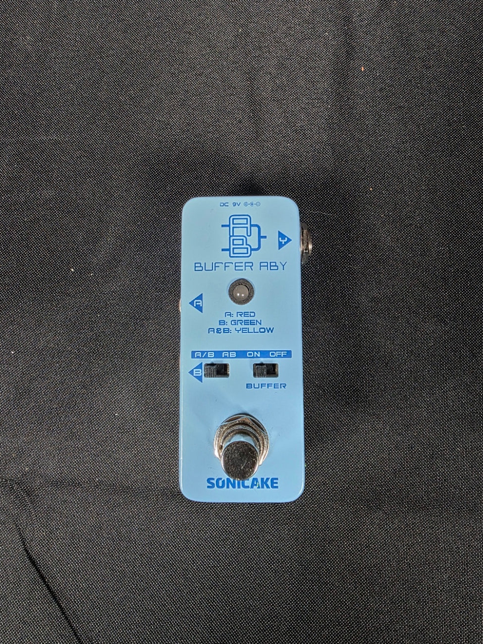 SONICAKE ABY Guitar Pedal, Mini AB Switcher with Buffer Switch, Ab Box Line Selector Guitar Effects Pedal, True Bypass - Buffer ABY
