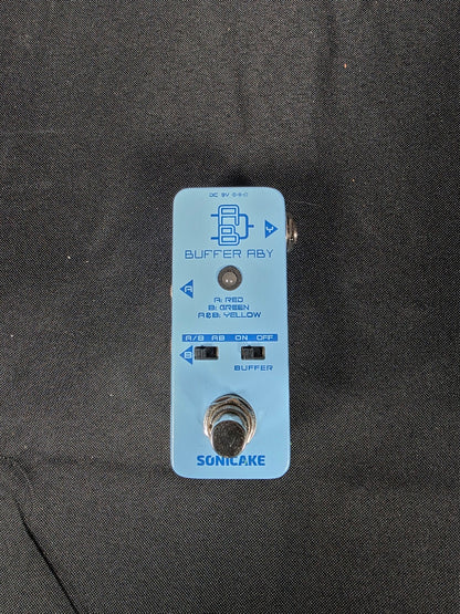 SONICAKE ABY Guitar Pedal, Mini AB Switcher with Buffer Switch, Ab Box Line Selector Guitar Effects Pedal, True Bypass - Buffer ABY