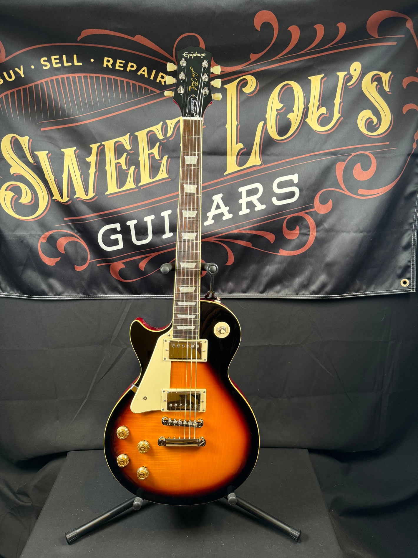 Epiphone Les Paul Standard ‘50s Left-Handed - Vintage Sunburst *Structural Repair*