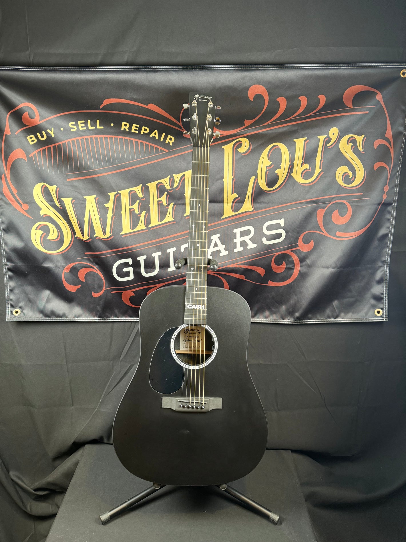 Martin DX Johnny Cash Left Handed - Black