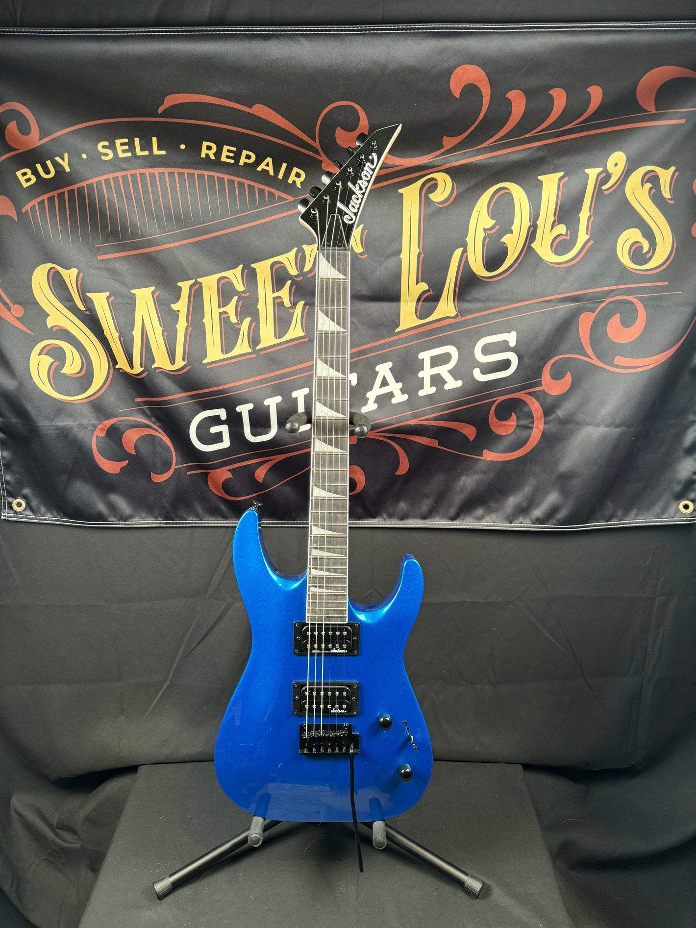 Jackson JS Series JS22 DKA Dinky Archtop w/ Amaranth Fretboard - Metallic Blue
