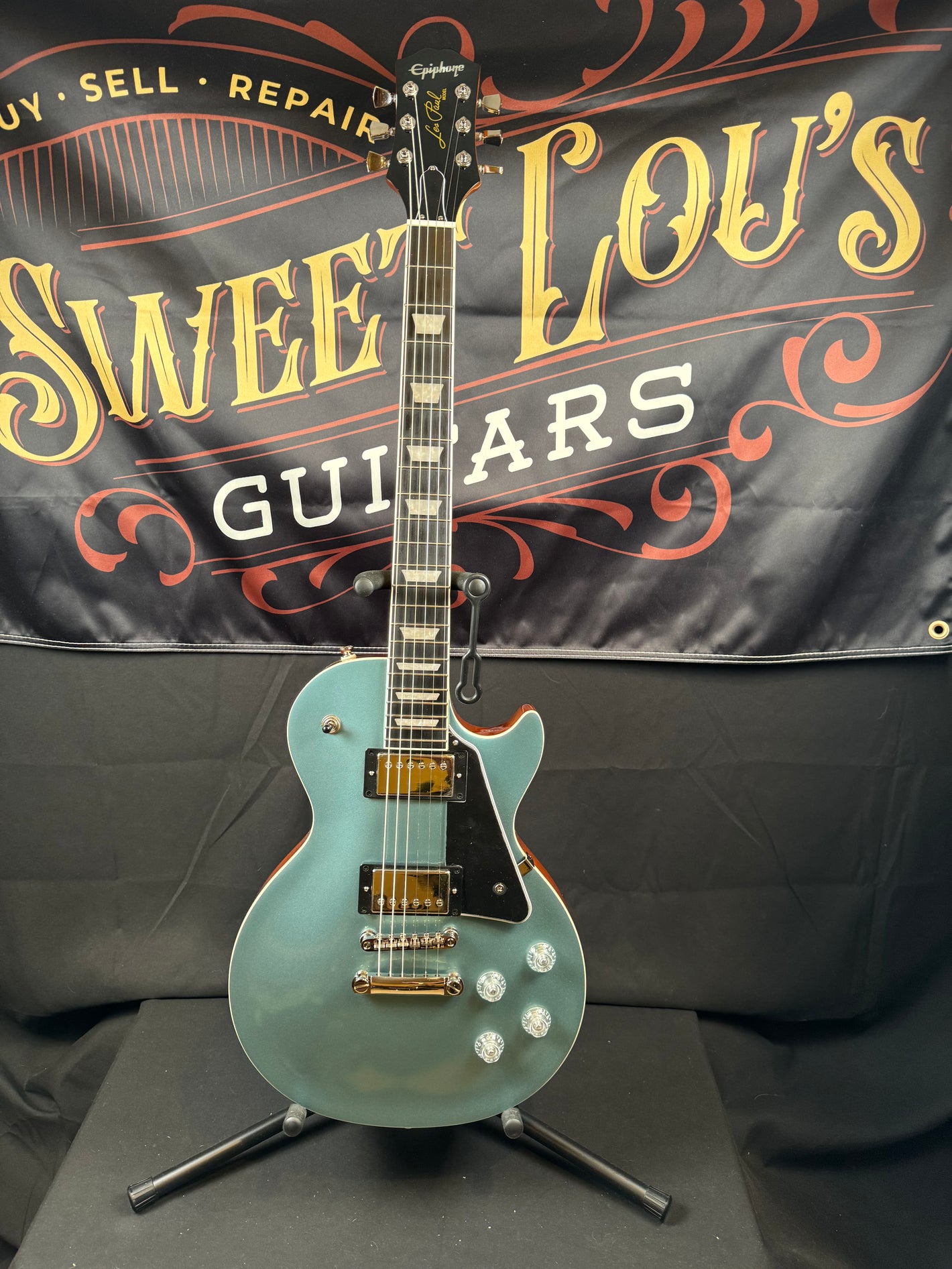 Epiphone Les Paul Modern - Faded Pelham Blue *Structural Repair*