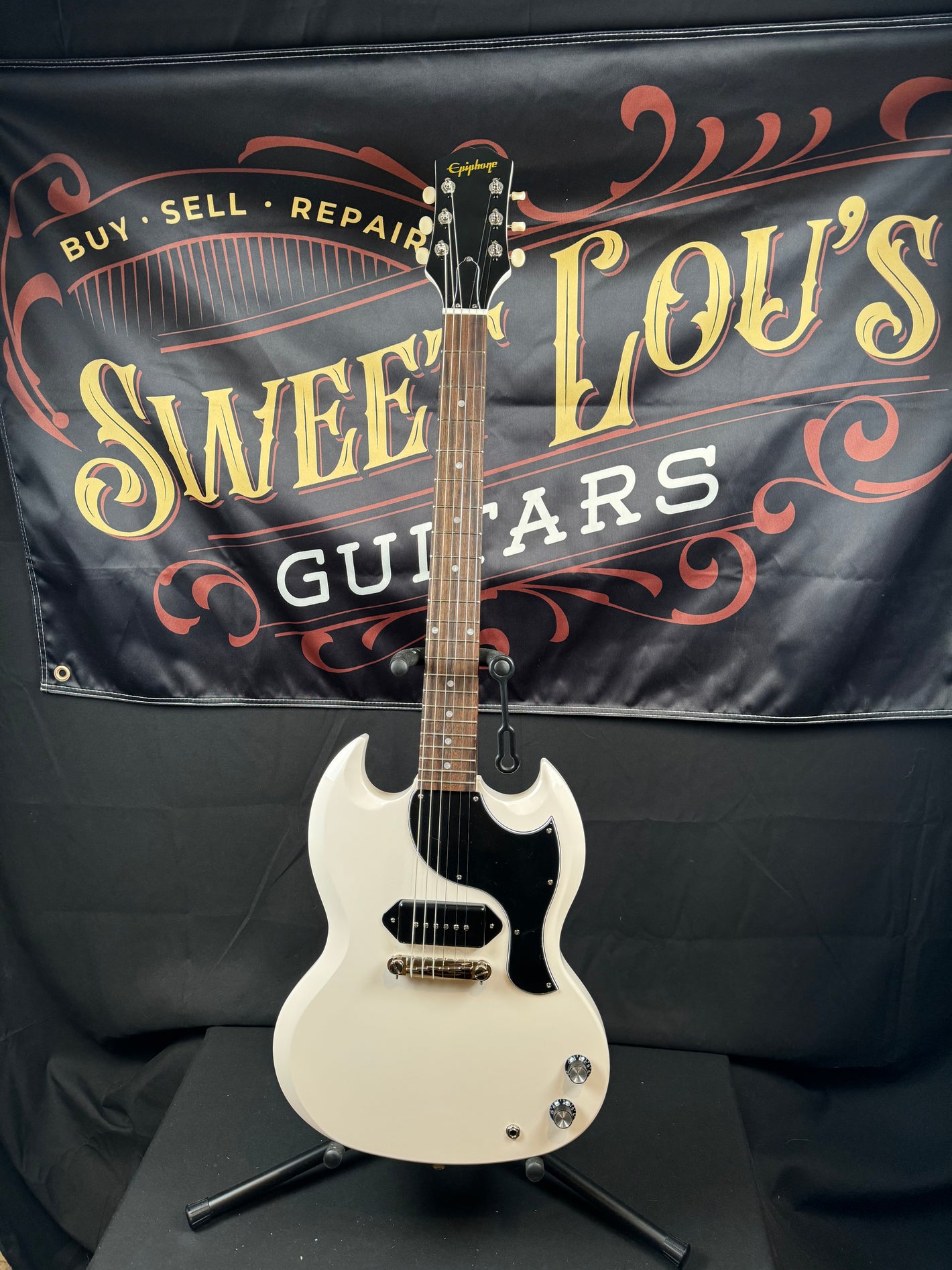 Epiphone YUNGBLUD Signature SG Junior - Classic White *Structural Repair*