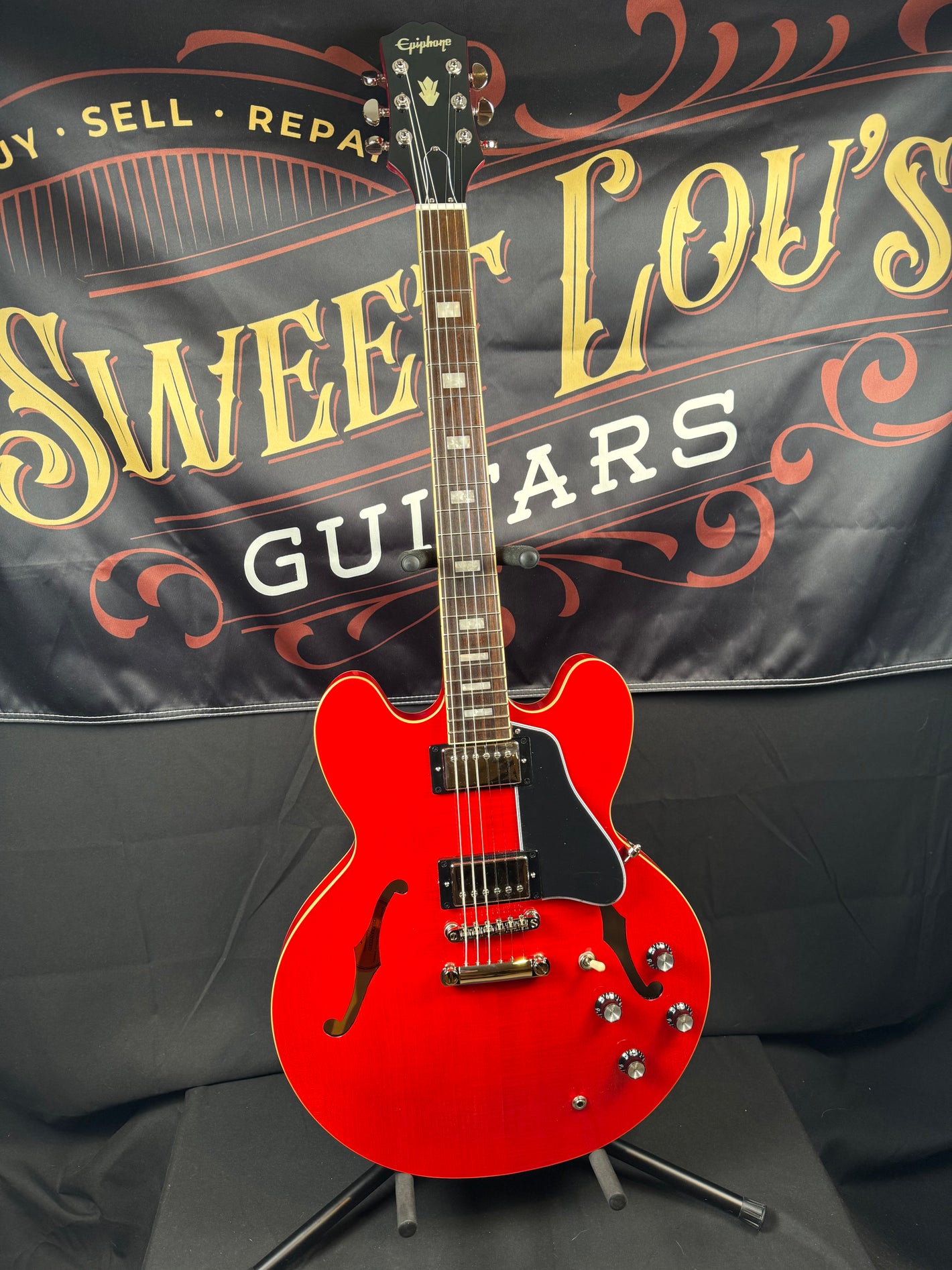 Epiphone Marty Schwartz Signature ES-335 - Sixties Cherry *Structural Repair*