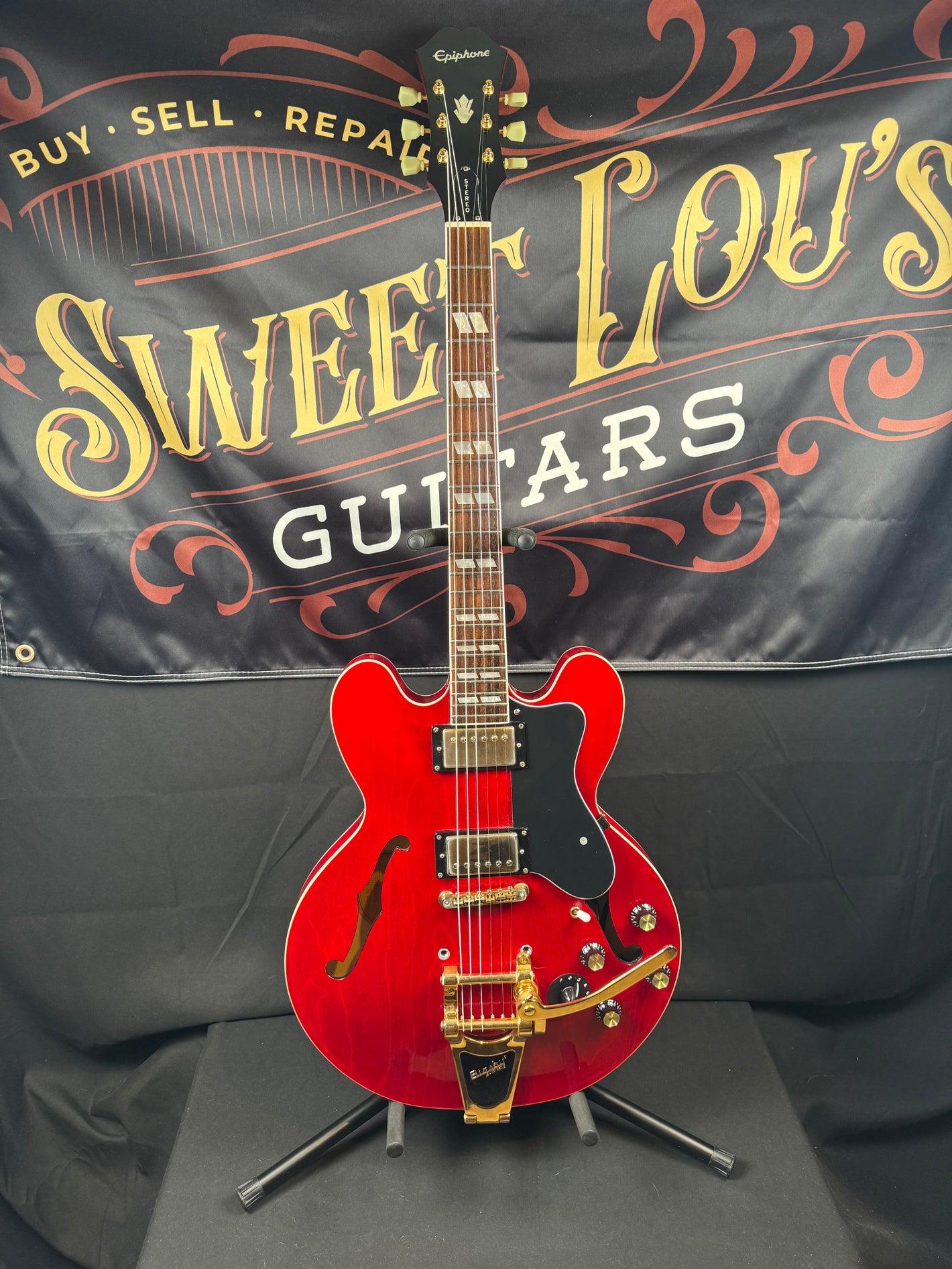 Epiphone ES-345- Reissue 2011 Stop-Tail-Cherry *Structural Repair*