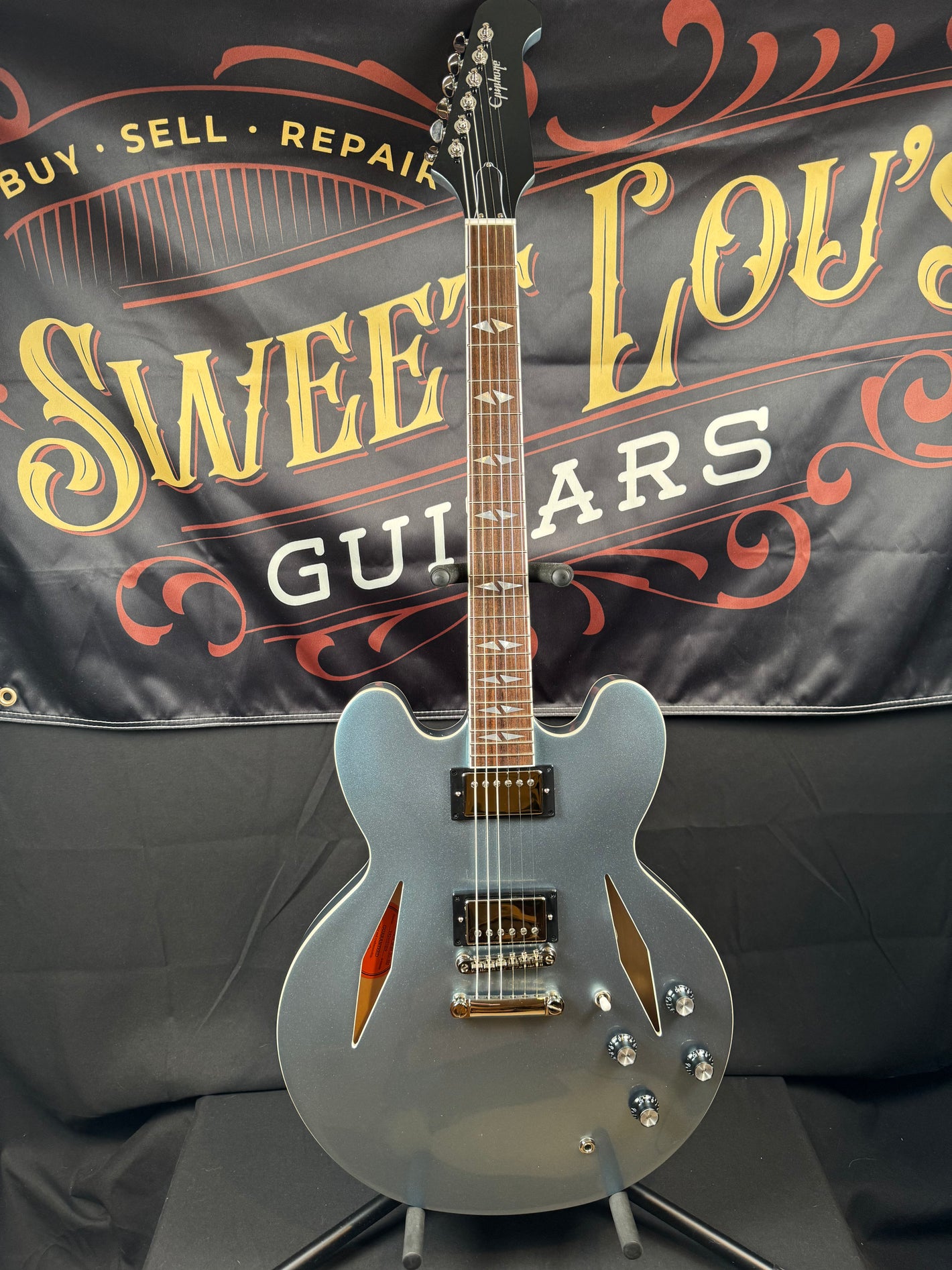 Epiphone Dave Grohl Signature DG-335 - Pelham Blue *Structural Repair*